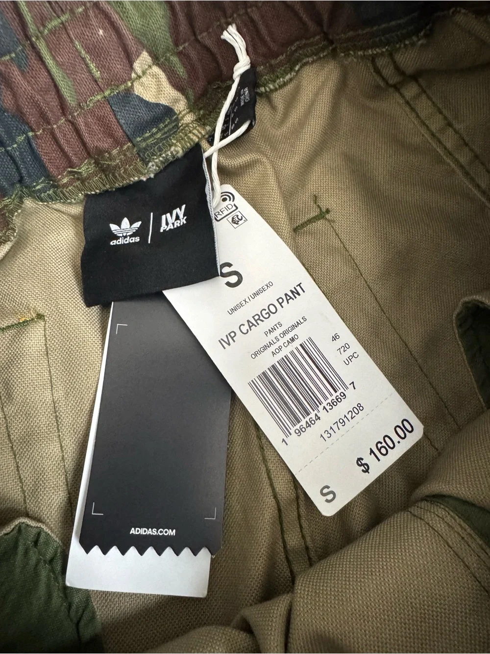 Ivy Park x Adidas IVP Cargo Pants Camo NWT Size S 9 Pocket Utility